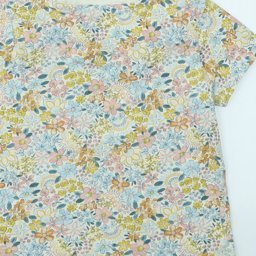 TU Girls Multicoloured Floral  Basic T-Shirt Size 6-7 Years