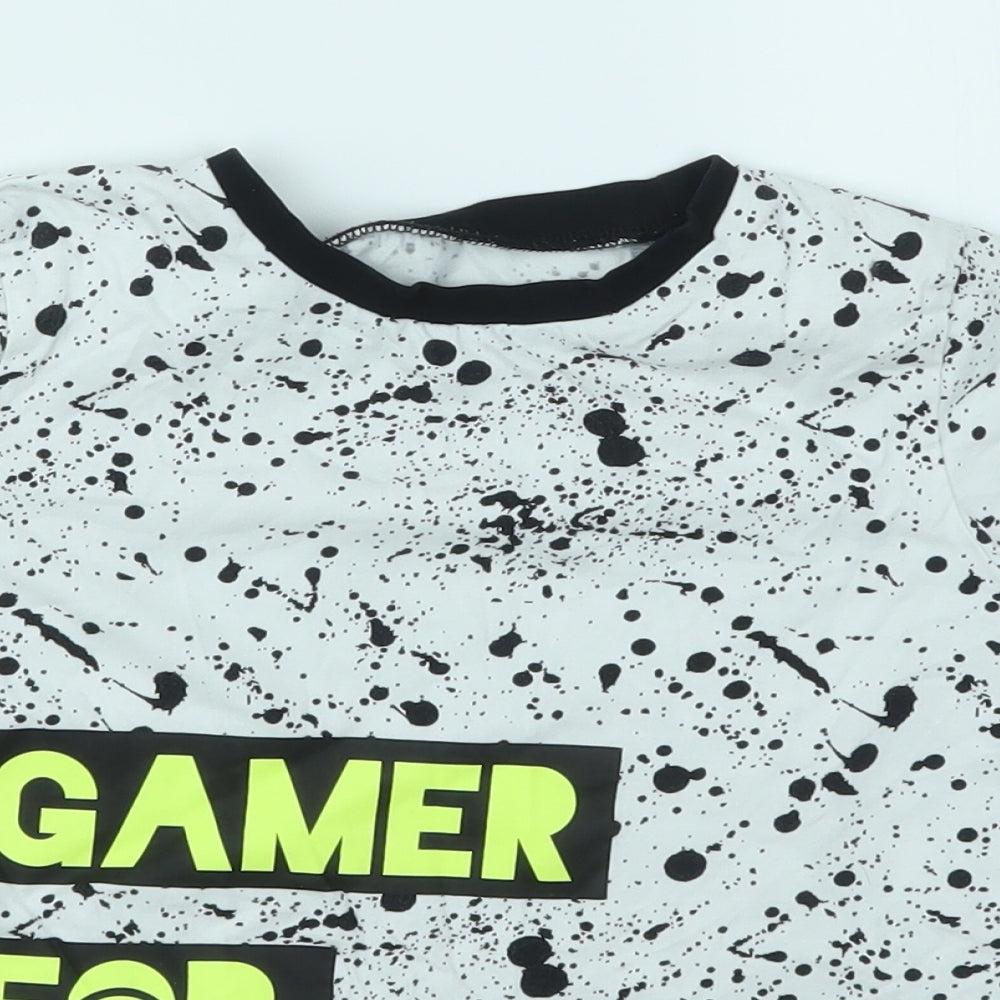 George Boys Multicoloured Geometric  Basic T-Shirt Size 7-8 Years