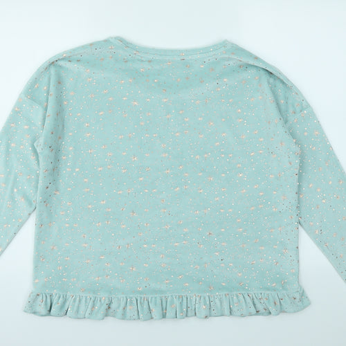 F&F Womens Blue Argyle/Diamond  Pullover Jumper Size 12