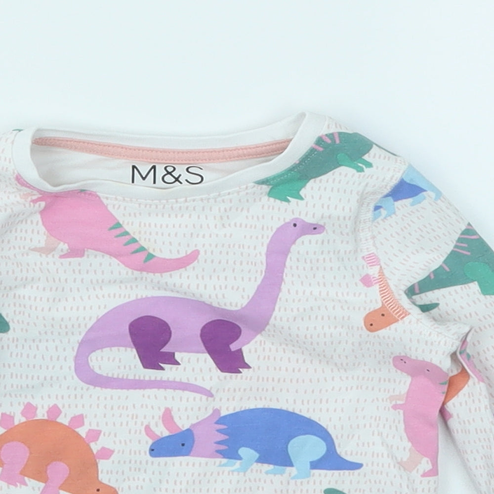 M&S Girls Multicoloured Animal Print  Cami Pyjama Set Size 12-18 Months