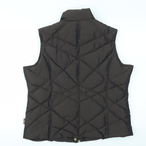 M&S Womens Brown Houndstooth  Gilet Coat Size L