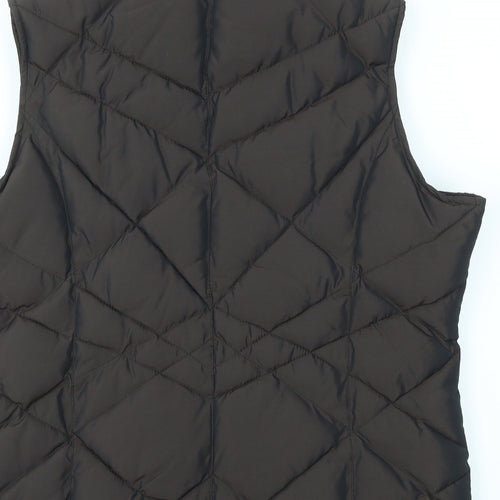 M&S Womens Brown Houndstooth  Gilet Coat Size L