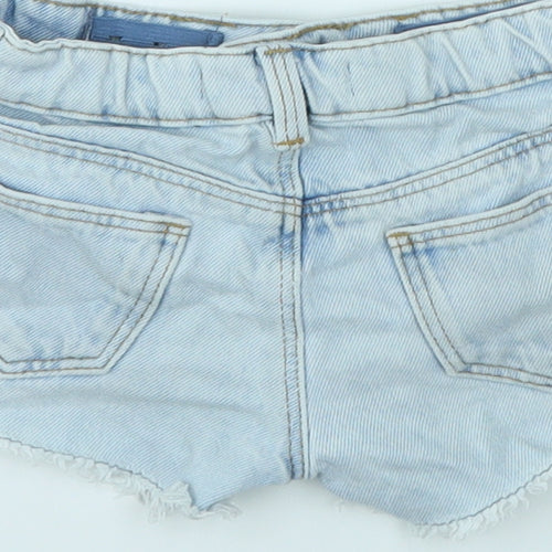 M&S Girls Blue   Cut-Off Shorts Size 3-4 Years
