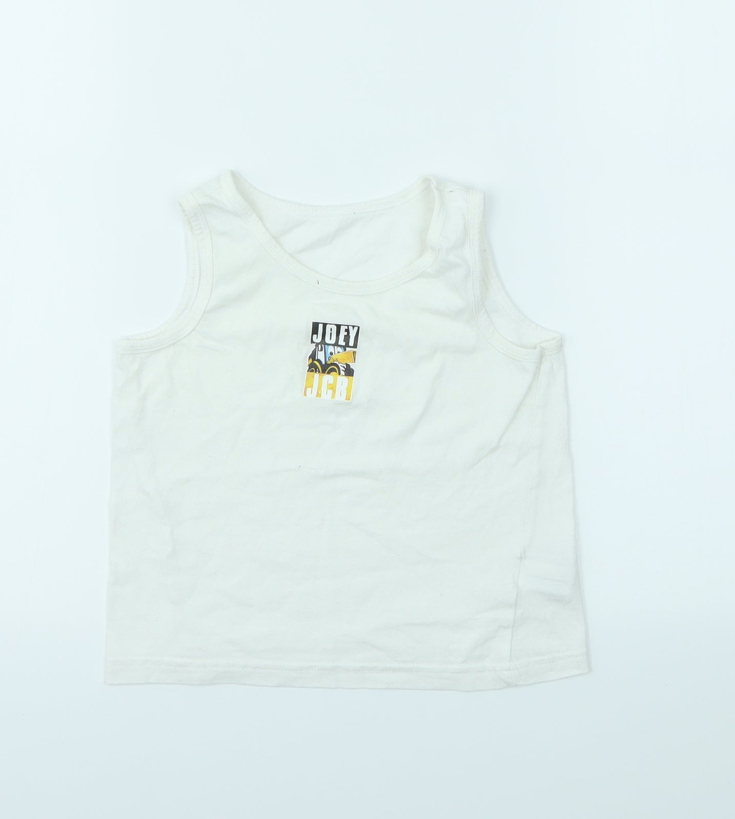 Nutmeg Boys White Geometric  Basic T-Shirt Size 3-6 Months