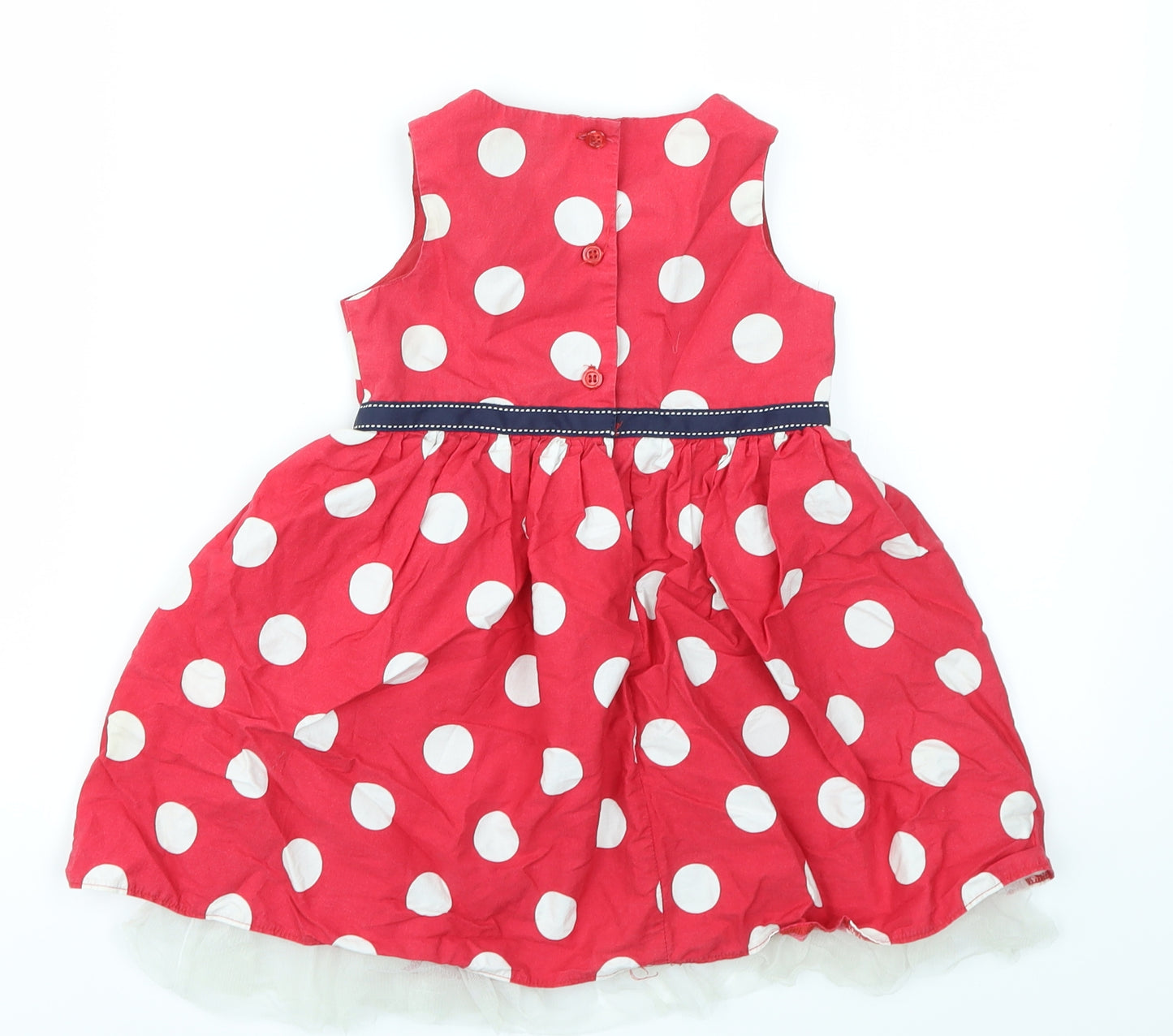 F&F Girls Red Spotted  Fit & Flare  Size 2-3 Years