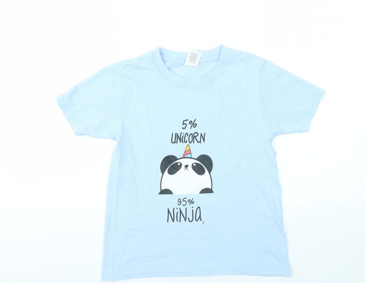 Gildan Girls Blue Basic T-Shirt Size M