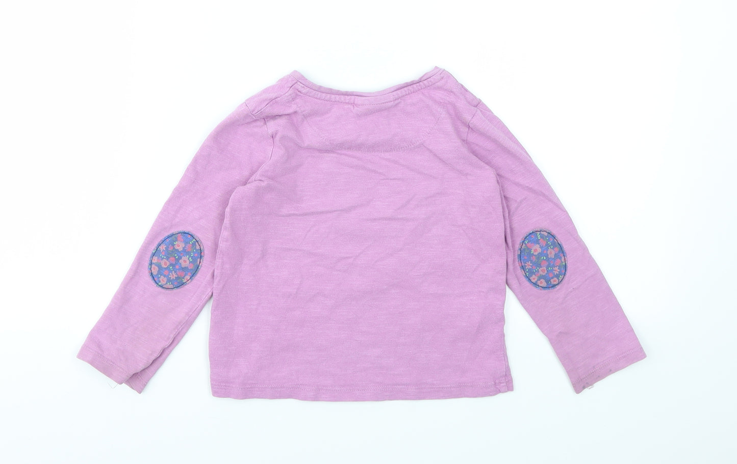 NEXT Girls Purple Animal Print  Basic T-Shirt Size 2-3 Years