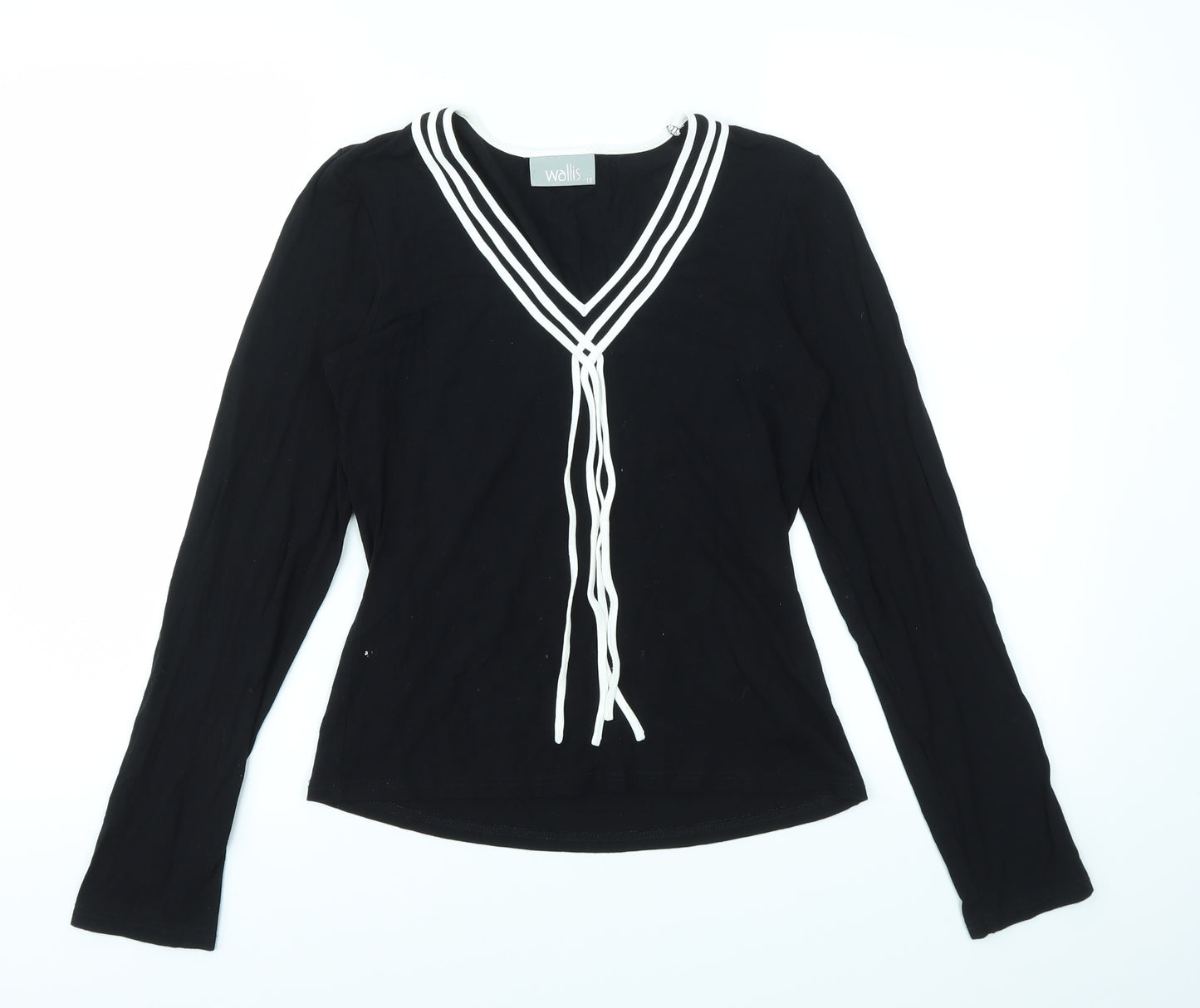 Wallis Womens Black   Basic T-Shirt Size 12