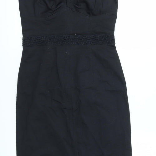 Nougat London Womens Black Houndstooth  A-Line  Size XS