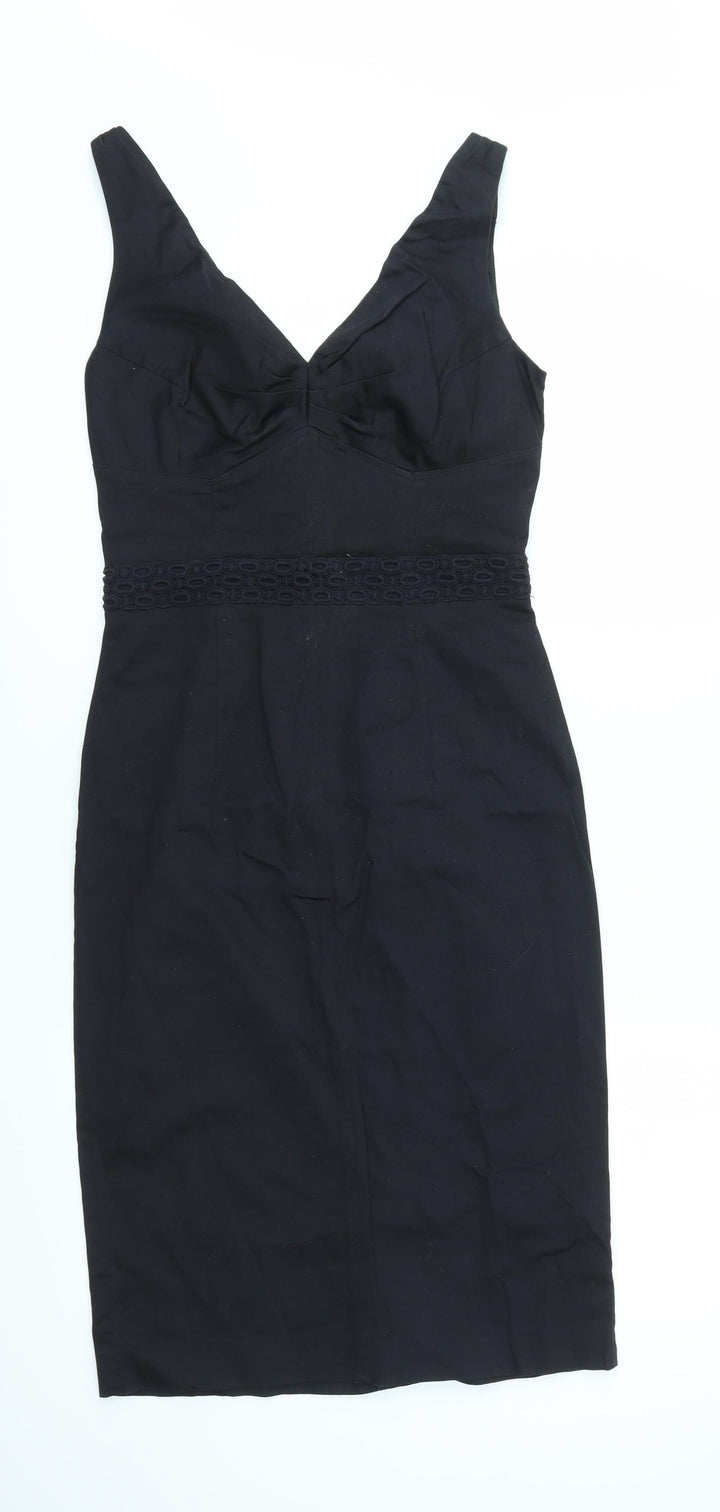 Nougat London Womens Black Houndstooth  A-Line  Size XS