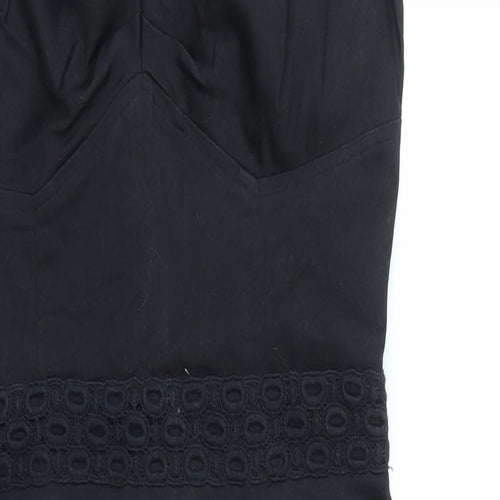 Nougat London Womens Black Houndstooth  A-Line  Size XS