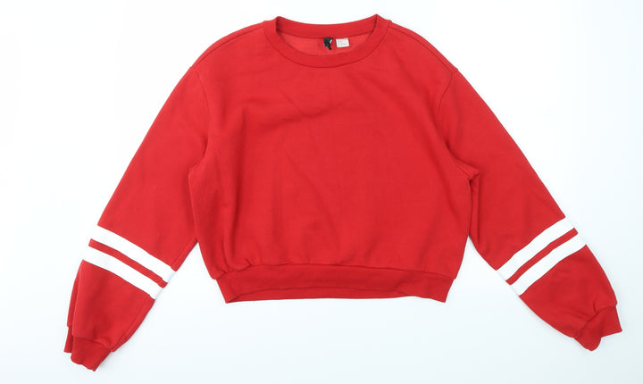 H&M Womens Red   Pullover Jumper Size M