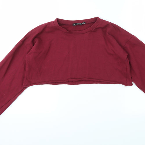 PRETTY LITLE THING  Womens Purple   Henley Sweatshirt Size 8