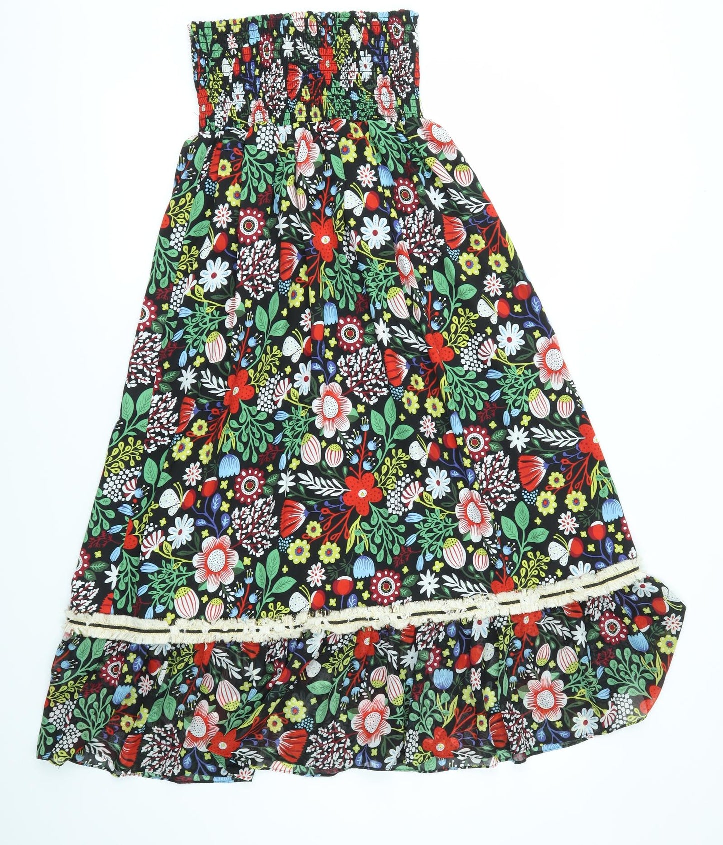 Traffic People Womens Multicoloured Floral  Flare Skirt Size S  - stretch waistband