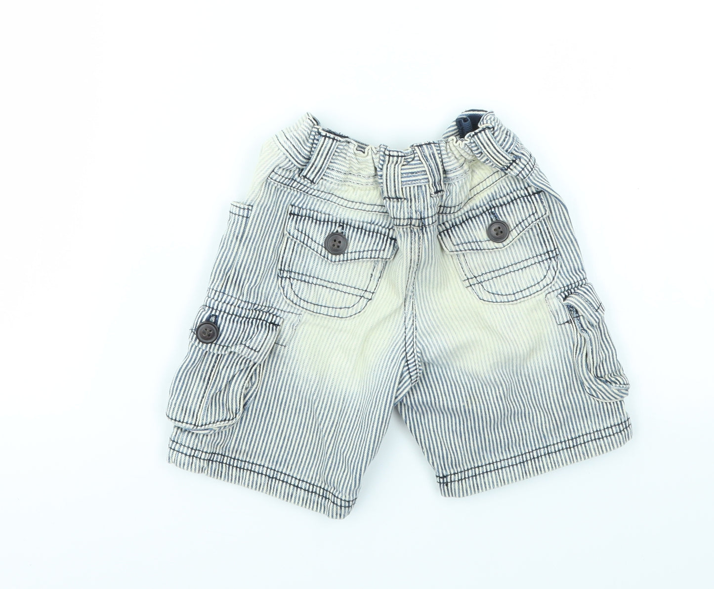 urban rascals Girls Blue Striped  Cut-Off Shorts Size 3 Years
