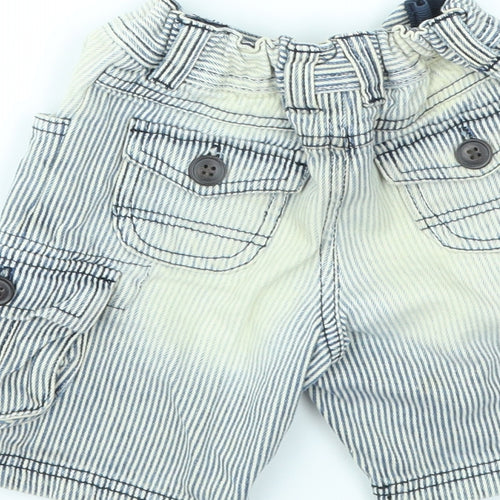 urban rascals Girls Blue Striped  Cut-Off Shorts Size 3 Years