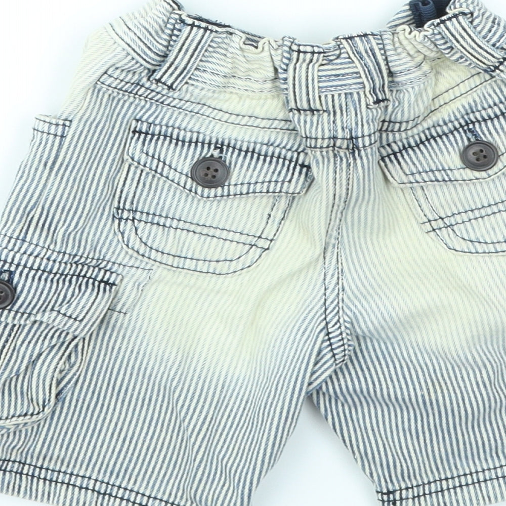 urban rascals Girls Blue Striped  Cut-Off Shorts Size 3 Years