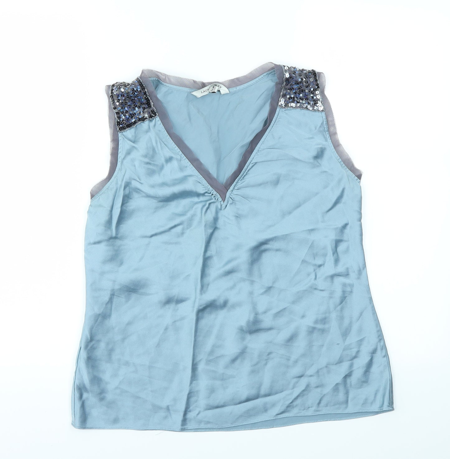 Laura Ashley Womens Blue   Basic Blouse Size 14