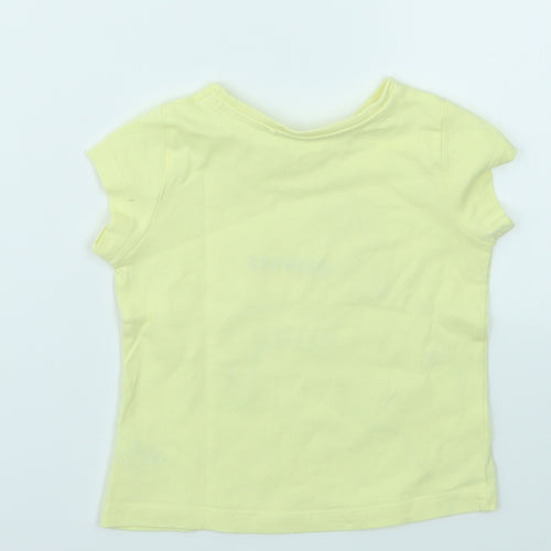 MINI CLUB  Girls Yellow Geometric  Basic T-Shirt Size 9-12 Months