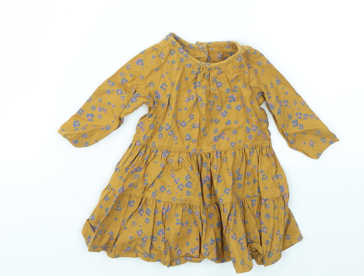 M&S Girls Brown Animal Print  Fit & Flare  Size 3-6 Months