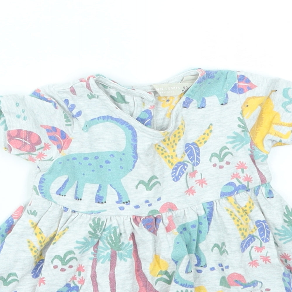 jhon lewis  Girls Multicoloured Animal Print  Fit & Flare  Size 0-3 Months