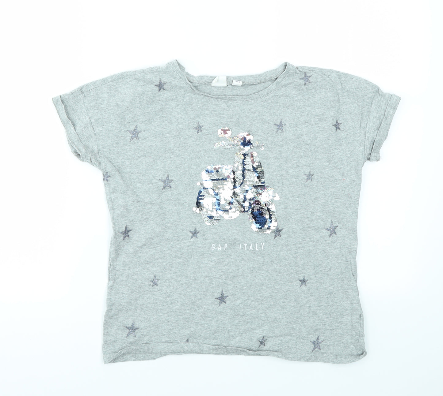 Gap Girls Grey Geometric  Basic T-Shirt Size L