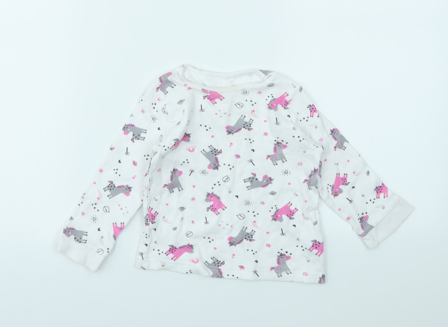 George Girls Multicoloured Animal Print  Basic T-Shirt Size 12-18 Months