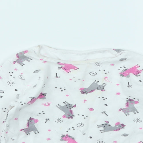 George Girls Multicoloured Animal Print  Basic T-Shirt Size 12-18 Months