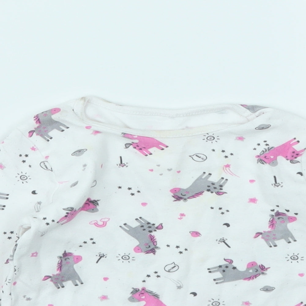 George Girls Multicoloured Animal Print  Basic T-Shirt Size 12-18 Months
