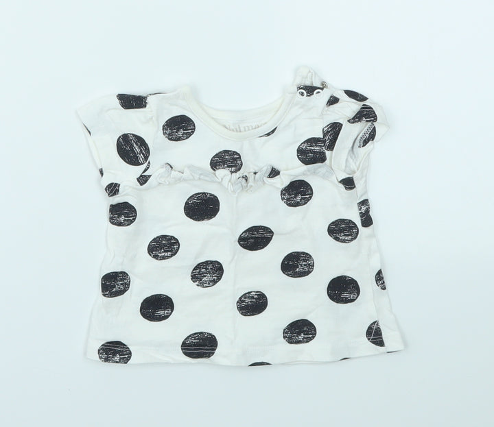 Nutmeg Girls Multicoloured Spotted  Basic T-Shirt Size 0-3 Months
