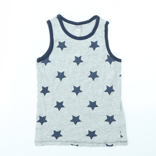 H&M Boys Multicoloured Argyle/Diamond  Basic Tank Size 6 Years