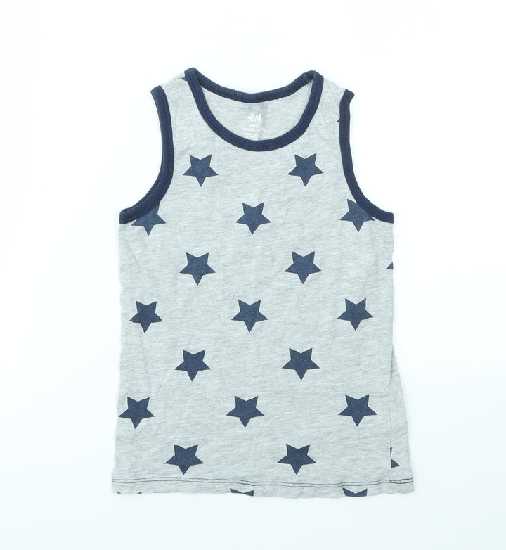 H&M Boys Multicoloured Argyle/Diamond  Basic Tank Size 6 Years