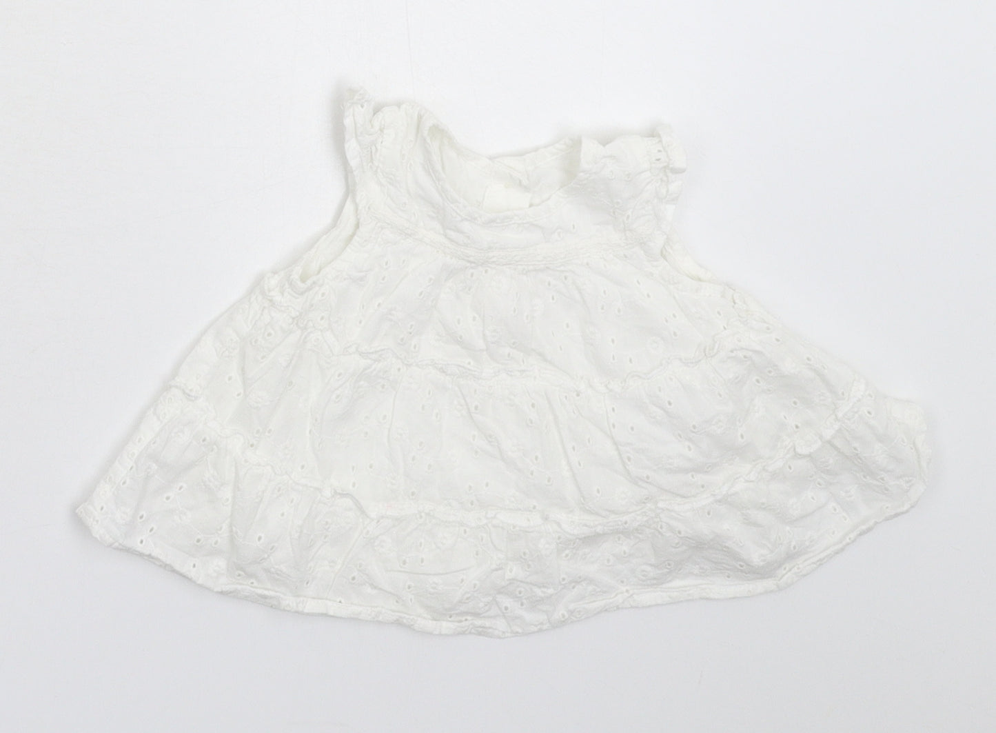 George Girls White   Fit & Flare  Size Newborn