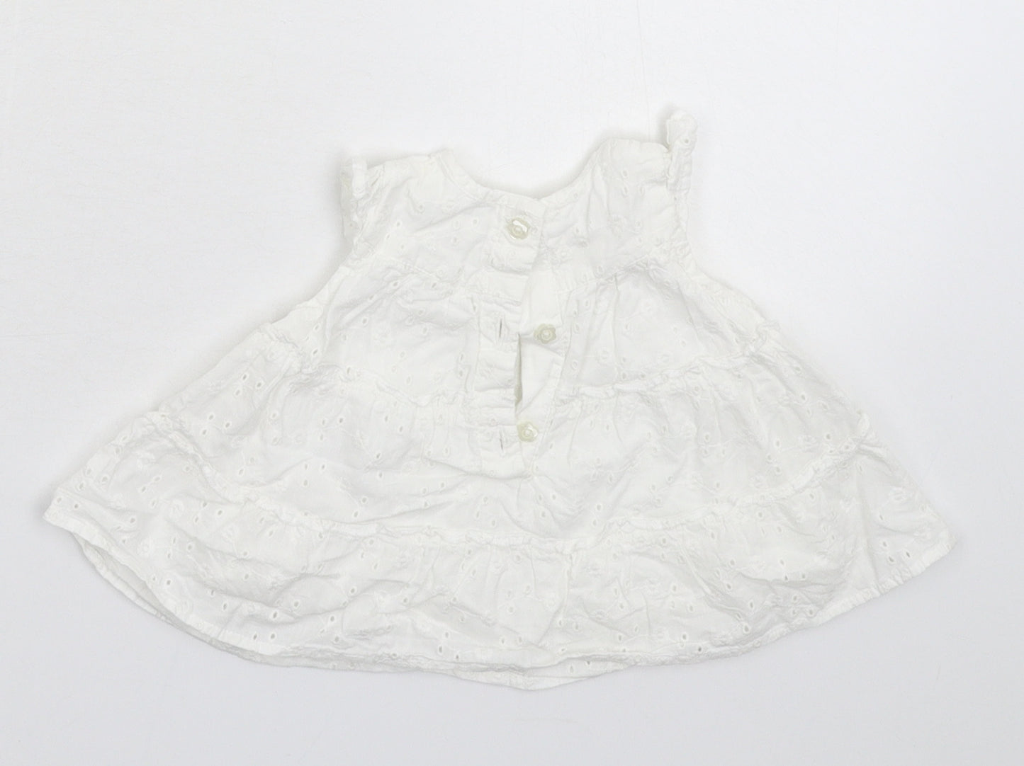 George Girls White   Fit & Flare  Size Newborn
