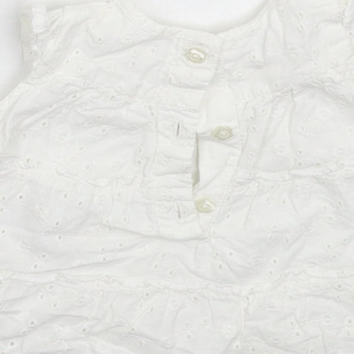 George Girls White   Fit & Flare  Size Newborn