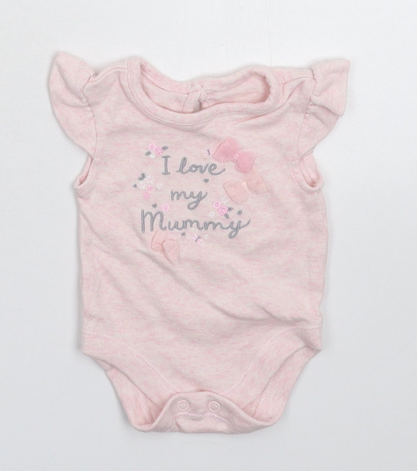 George Girls Pink   Babygrow One-Piece Size 0-3 Months