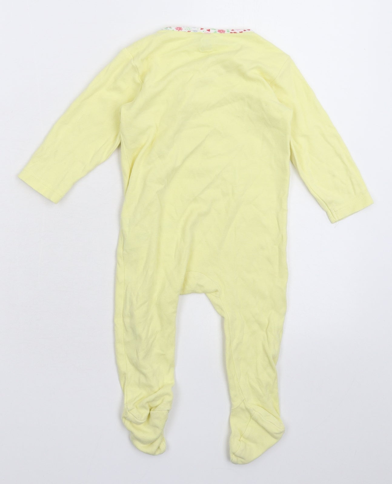 Blue Zoo Girls Yellow Floral  Babygrow One-Piece Size 9-12 Months