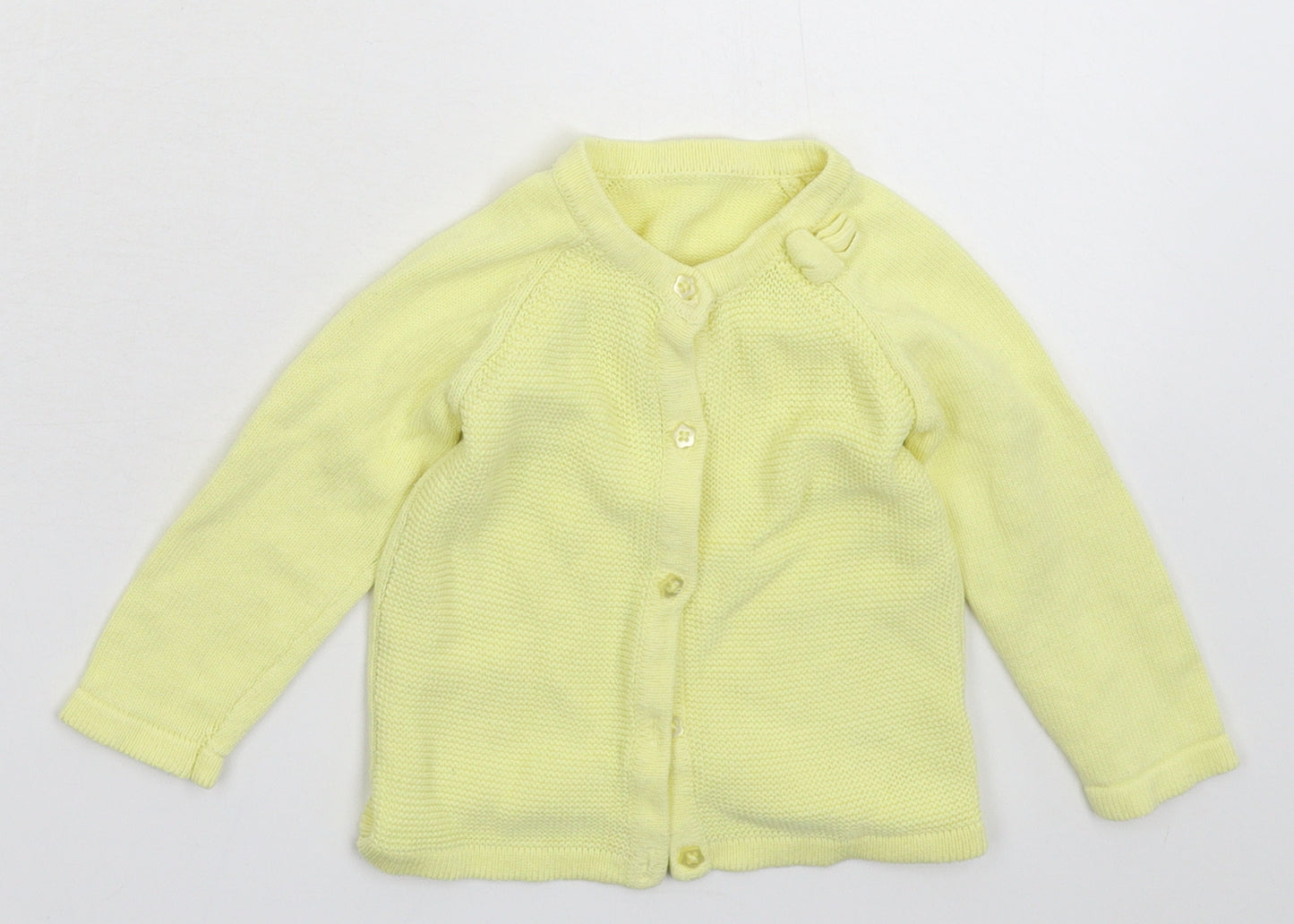 Nutmeg Baby Yellow  Knit Cardigan Jumper Size 9-12 Months