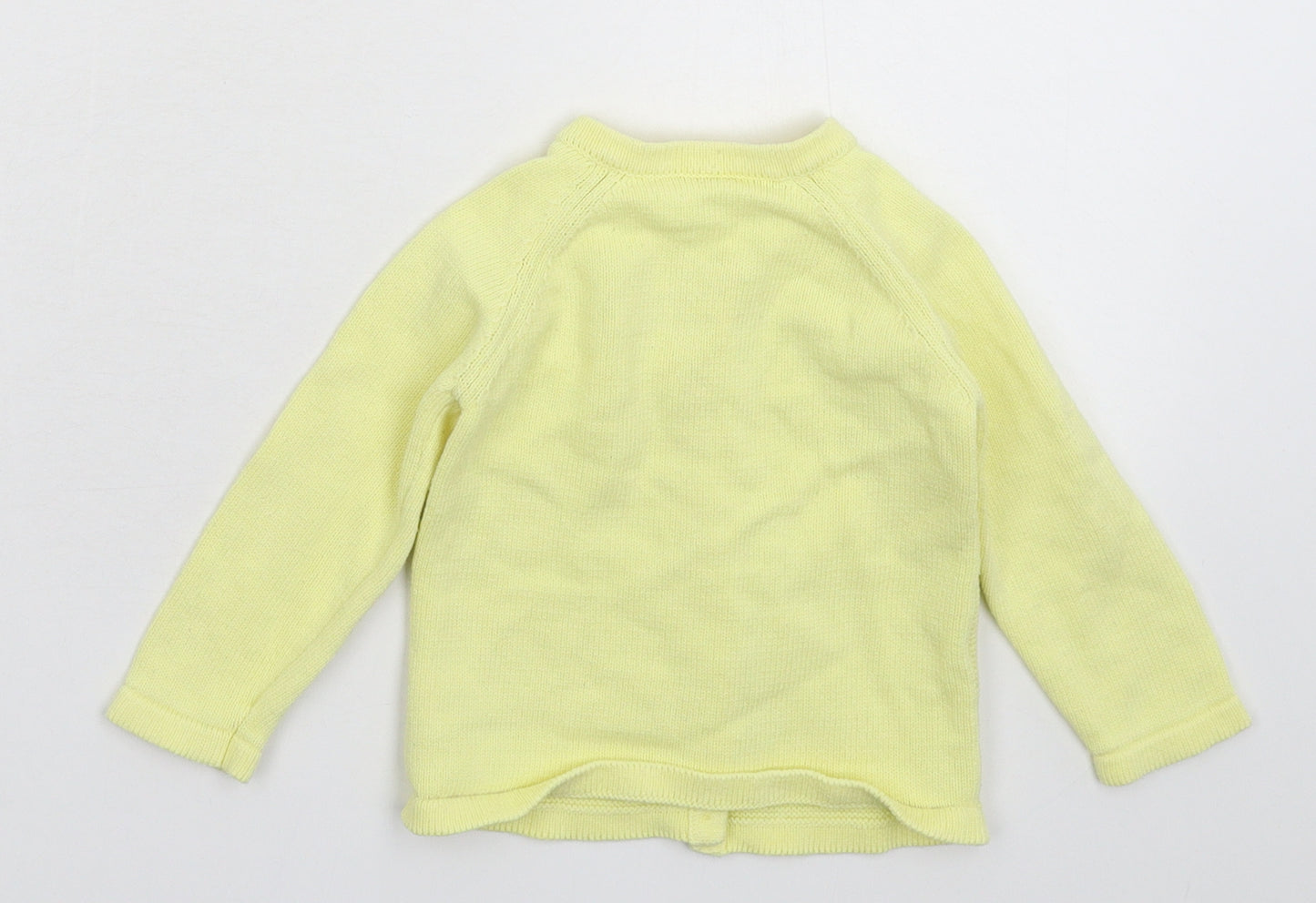Nutmeg Baby Yellow  Knit Cardigan Jumper Size 9-12 Months