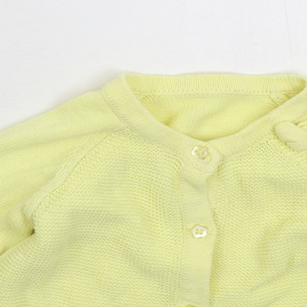 Nutmeg Baby Yellow  Knit Cardigan Jumper Size 9-12 Months