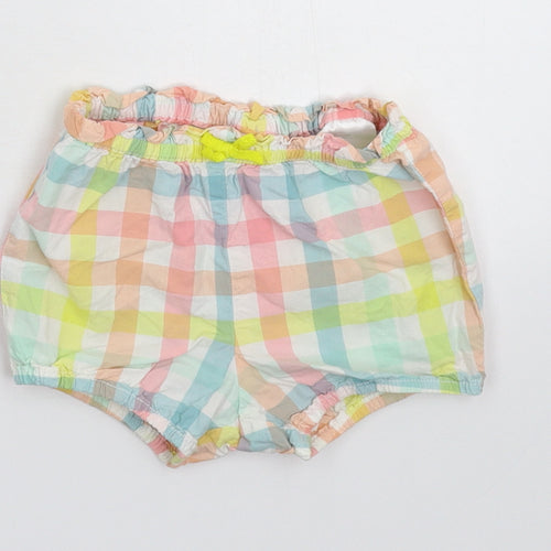 H&M Girls Multicoloured Check  Cropped Trousers Size 9-12 Months  - Shorts