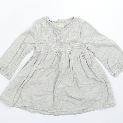 TU Girls Grey  Corduroy Fit & Flare  Size 6-9 Months