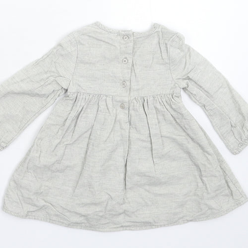 TU Girls Grey  Corduroy Fit & Flare  Size 6-9 Months