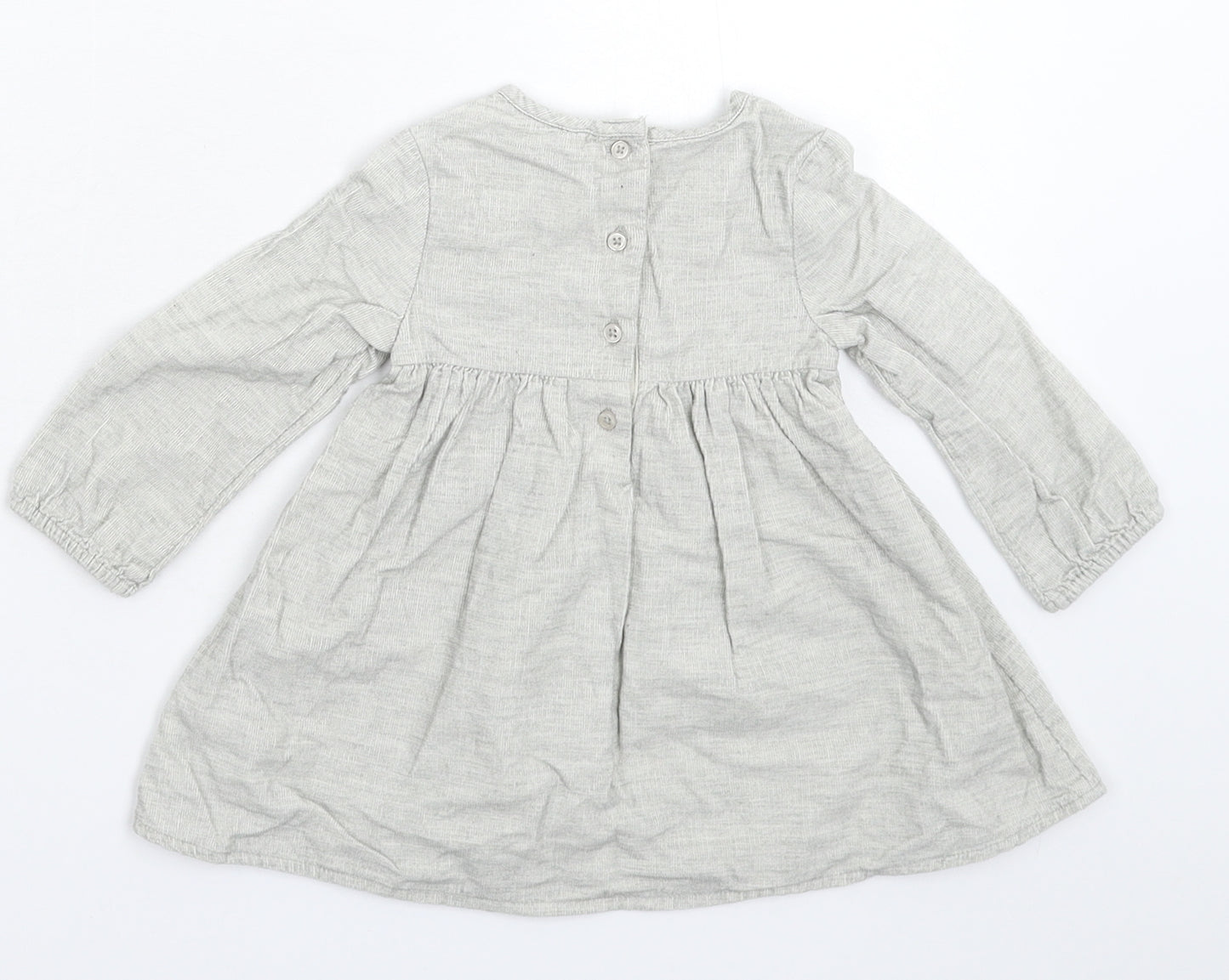 TU Girls Grey  Corduroy Fit & Flare  Size 6-9 Months