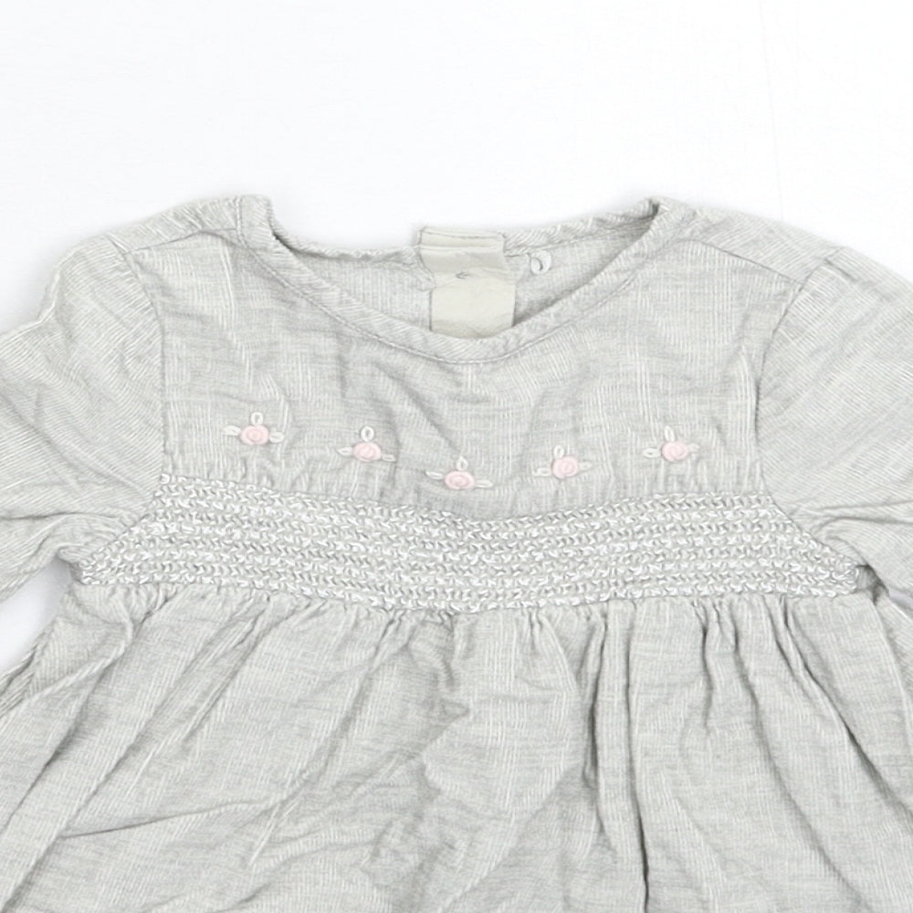 TU Girls Grey  Corduroy Fit & Flare  Size 6-9 Months