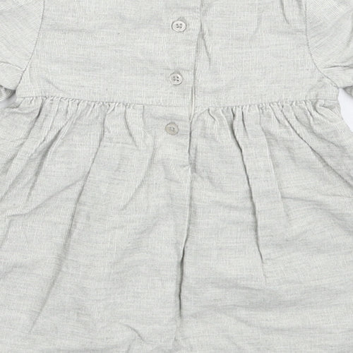 TU Girls Grey  Corduroy Fit & Flare  Size 6-9 Months