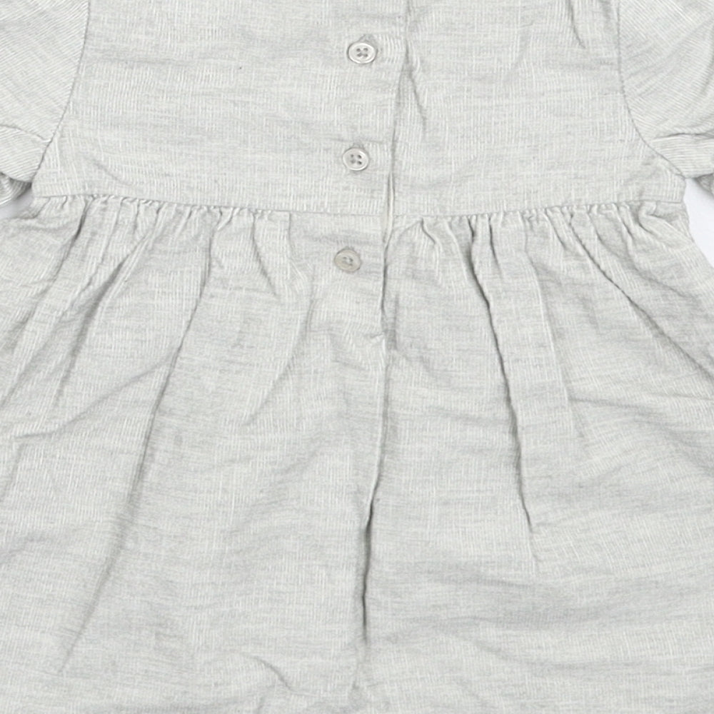 TU Girls Grey  Corduroy Fit & Flare  Size 6-9 Months