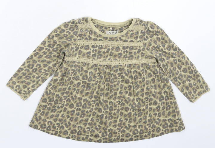 NEXT Girls Grey Floral Fit & Flare Size 12-18 Months