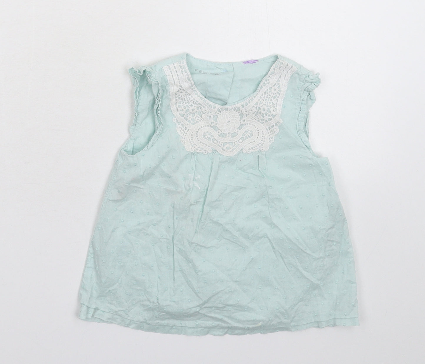Mini Club Girls Green Spotted  Basic Button-Up Size 2-3 Years