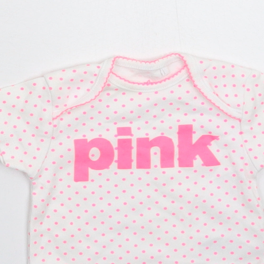 NEXT Girls White Spotted  Babygrow One-Piece Size Newborn